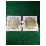 1923 & 1924 Peace Dollars