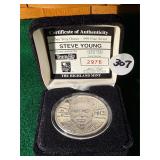 Steve Young Baseball Star, 1 oz. .999 Silver Round