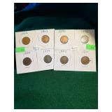 (8) Indian Cents (1882-1907)