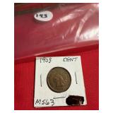 1903 Indian Cent MS63