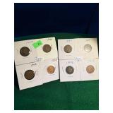 (8) Indian Cents (1897-1907)
