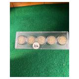 Barber Quarters, 90% silver (in plastic holder)