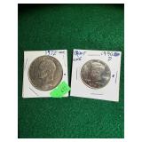 1972 Eisenhower Dollar UNC, 1990-D Half Dollar