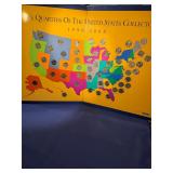 First State Quarter Collection Map (50 coins)