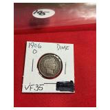 1906-O Barber Dime VF35