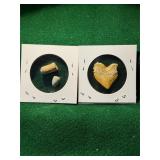 (2) Civil War Bullets; (1) Sharks Tooth