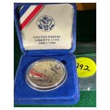1986 Ellis Island Proof Silver Dollar, 90%