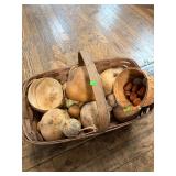 Pumpkins, Gourds and Basket (24')