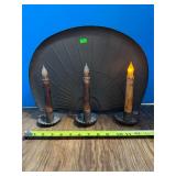 Wall Sconce w/3 Battery operated Candles