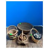 (3) Miniature Baskets, Fruit Basket