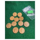 (11) Wheat Cents