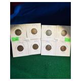 (8) Indian Cents (1886-1907)