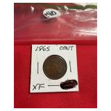 1865 Indian Cent XF