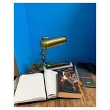 Desk Lamp, Desk Supplies, 2 Books