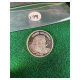 1986 Christmas, .999 Silver Round