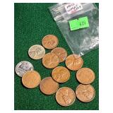 (12) Wheat Cents
