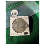 1882 Morgan Silver Dollar AU