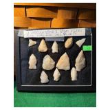 11 Arrowheads from Fulks Run, Va,- Quartz
