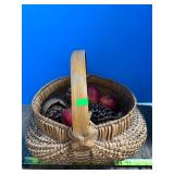 Egg Basket with Pinecones and Appes