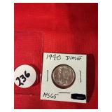 1940 Mercury Dime MS65