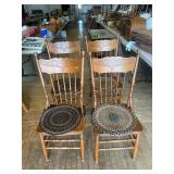 (4) Press-Back Chairs-oak & poplar (very sturdy)