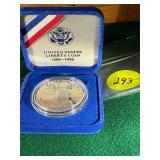 1986 Ellis Island Proof Silver Dollar, 90%