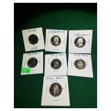 (7) Proof Washington Quarters (1969-2003)