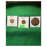 (1) 1968-S Proof Cent; (2) Tokens