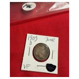 1909-O Barber Dime VF
