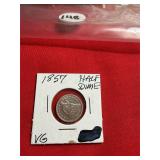 1857 Half Dime VG