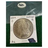 1884-O Morgan Silver Dollar AU