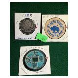 1873 Hungarian Coin; chinese Coin; Wooden token