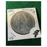 1881 Morgan Silver Dollar VF