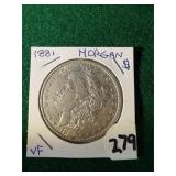 1881 Morgan Silver Dollar VF