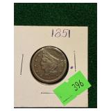 1851 Large Half Cent
