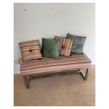 Bench with 4 Pillows, 18" X 48" X 19"