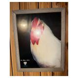 Framed Chicken Advertisement (16 x 19)