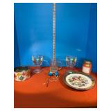 Plate (Maine); Stemmed Glasses; Knockers, Candle