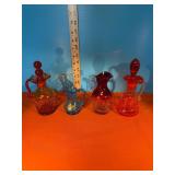 Crackle Glass Cruets
