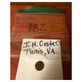 J.H. Custer Merchant token--Tunis, Virginia