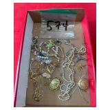 Assortment of Necklaces, Brooches, misc.