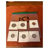 1968-S & (2) 1969-S Dimes; 1970-S Nickels (2); ...