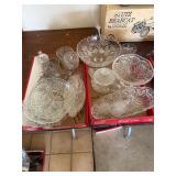 Pressed Glass- (2) Boxes assorted Patterns