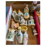 Souvenir Plates; Bell; Porcelain Figures