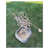 Rope; Pan with holes