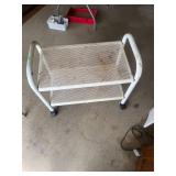 Rolling Metal Shelf, 26" X 14" X 22"
