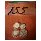 (4) Silver Quarters