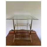 Glass Top Magazine Stand (20 x 14 x 22)