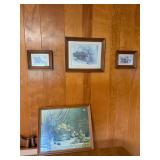 (4) Framed Prints (bottom 22 x 18)