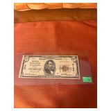 Series 1929 $5.00 National Currency Bank Note....